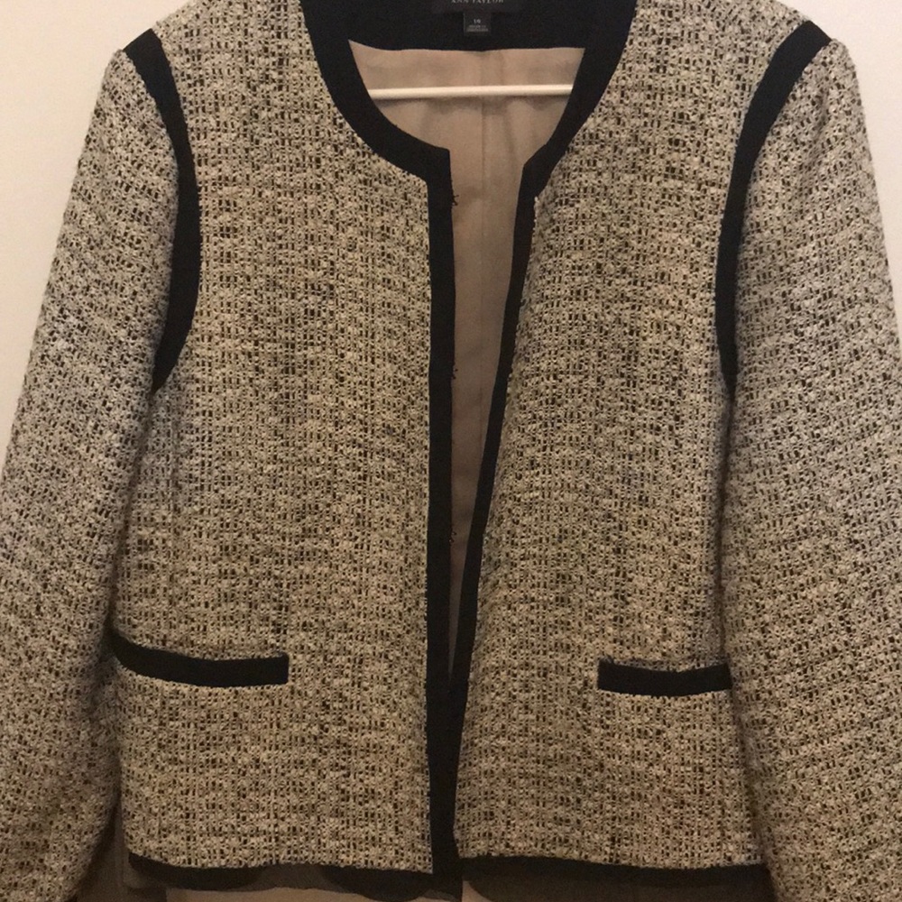 Ann Taylor Black and White Blazer